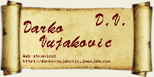 Darko Vujaković vizit kartica
